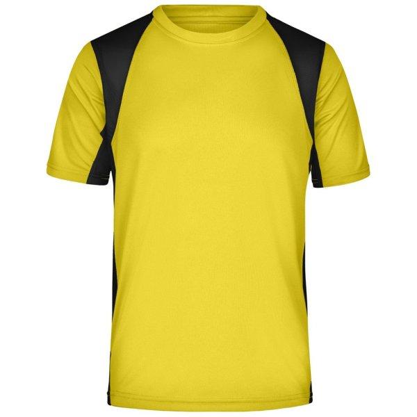 James & Nicholson (Daiber) Férfi sportos rövid ujjú póló JN306 - Sárga /
fekete | 2XL
