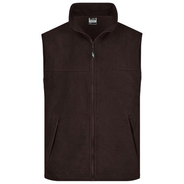 James & Nicholson (Daiber) Férfi fleece mellény JN045 - Barna | 3XL