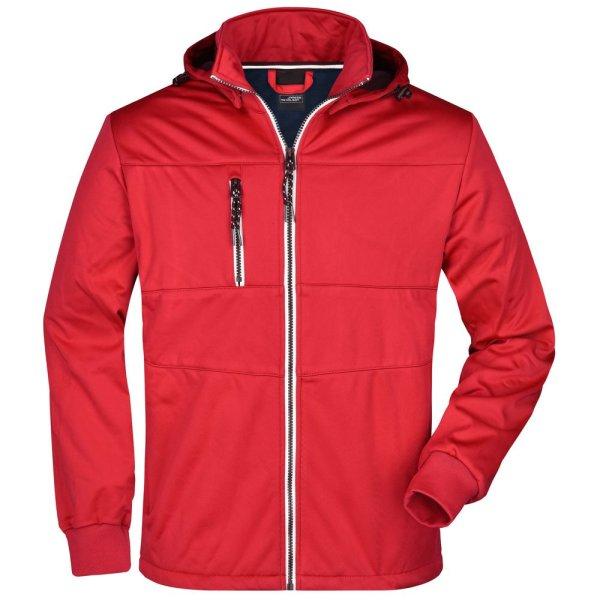 James & Nicholson (Daiber) Férfi sportos softshell kabát JN1078 - Piros /
sötétkék / fehér | 2XL