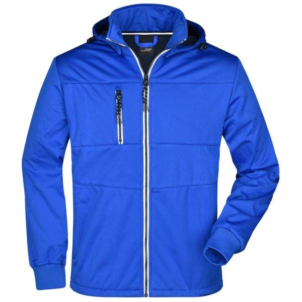 James & Nicholson (Daiber) Férfi sportos softshell kabát JN1078 - Kék /
sötétkék / fehér | 3XL