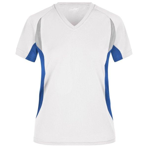 James & Nicholson (Daiber) Női rövid ujjú funkcionális póló JN390 - Fehér
/ királykék | 2XL