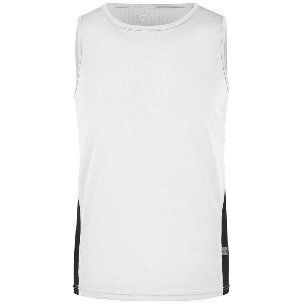 James & Nicholson (Daiber) Férfi sportos trikó JN305 - Fehér / fekete | 2XL