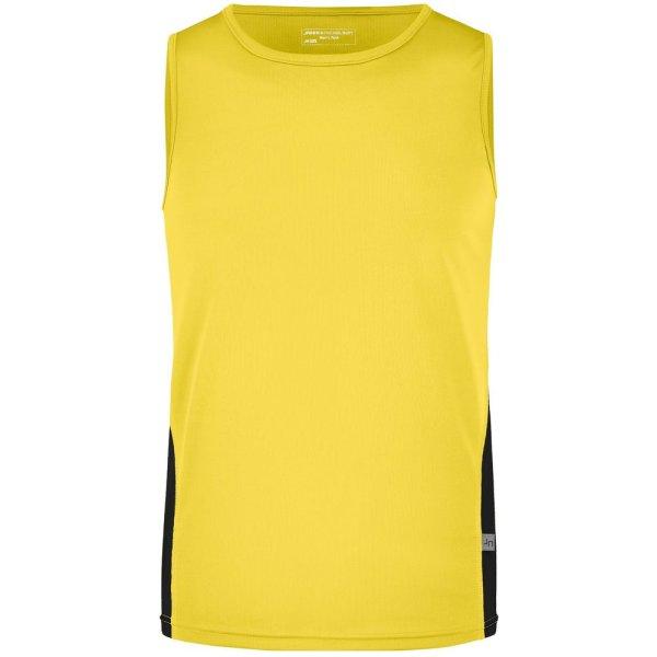 James & Nicholson (Daiber) Férfi sportos trikó JN305 - Sárga / fekete | 2XL