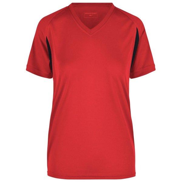 James & Nicholson (Daiber) Női sportos rövid ujjú póló JN316 - Piros /
fekete | 2XL