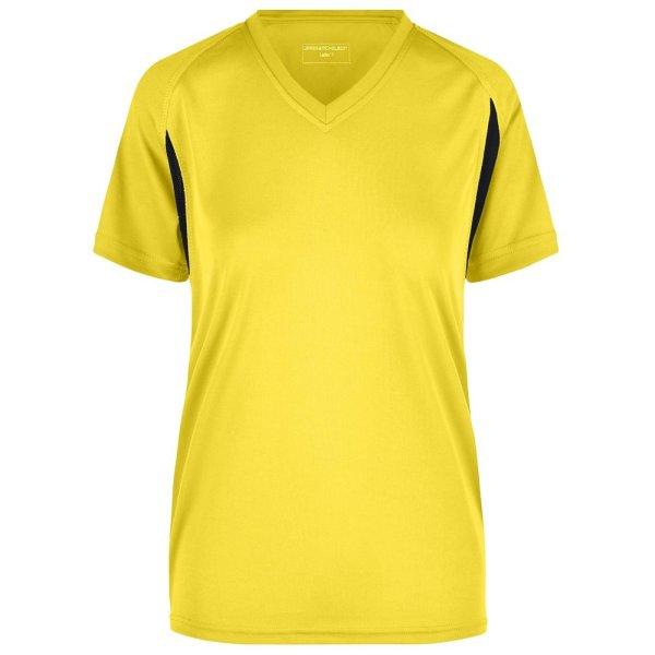 James & Nicholson (Daiber) Női sportos rövid ujjú póló JN316 - Sárga /
fekete | 2XL