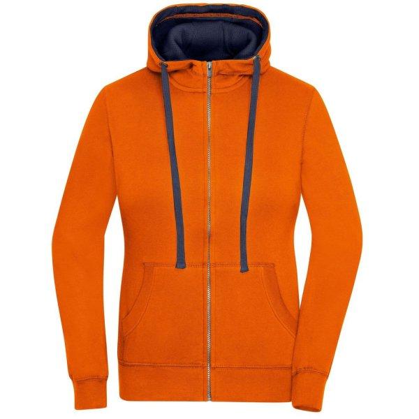 James & Nicholson (Daiber) Női kapucnis cipzáros pulóver JN962 - Sötét
narancssárga / sötétkék | 2XL