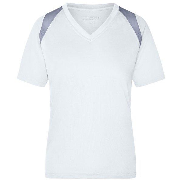 James & Nicholson (Daiber) Női rövid ujjú futó póló JN396 - Fehér /
ezüst | 2XL