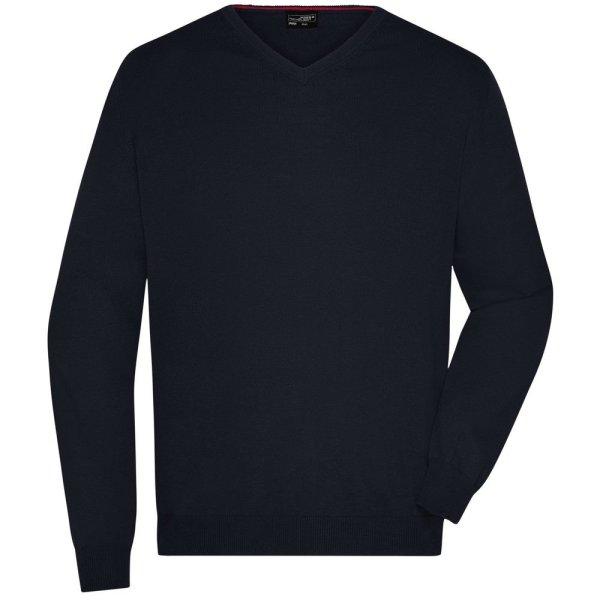James & Nicholson (Daiber) Férfi pamut pulóver JN659 - Fekete | 3XL