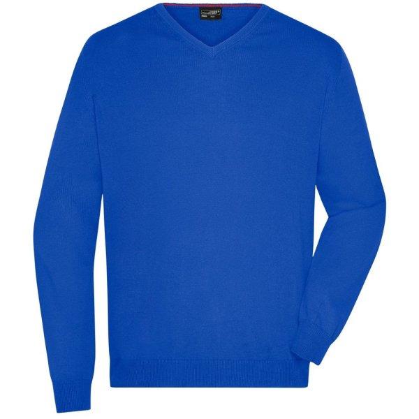 James & Nicholson (Daiber) Férfi pamut pulóver JN659 - Királykék | 2XL