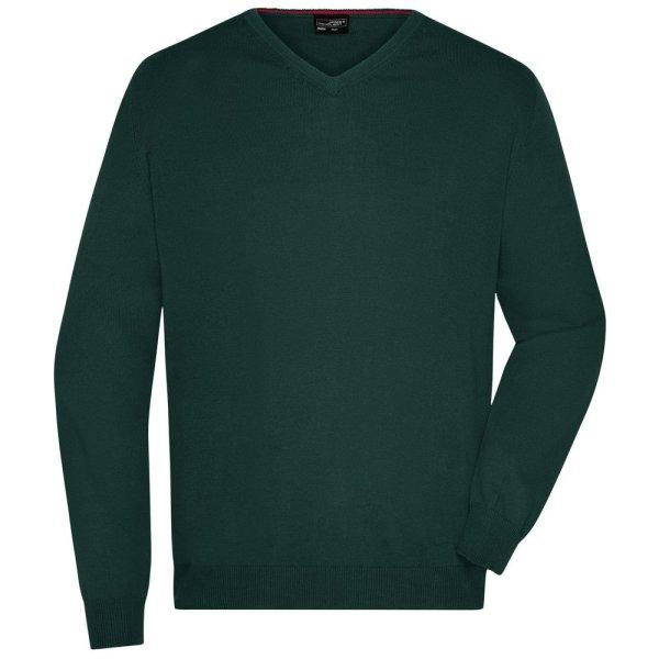 James & Nicholson (Daiber) Férfi pamut pulóver JN659 - Erdei zöld | 3XL