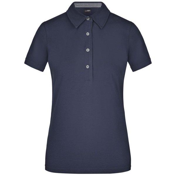 James & Nicholson (Daiber) Elegáns női galléros póló JN969 - Sötétkék /
sötétkék / fehér | 2XL