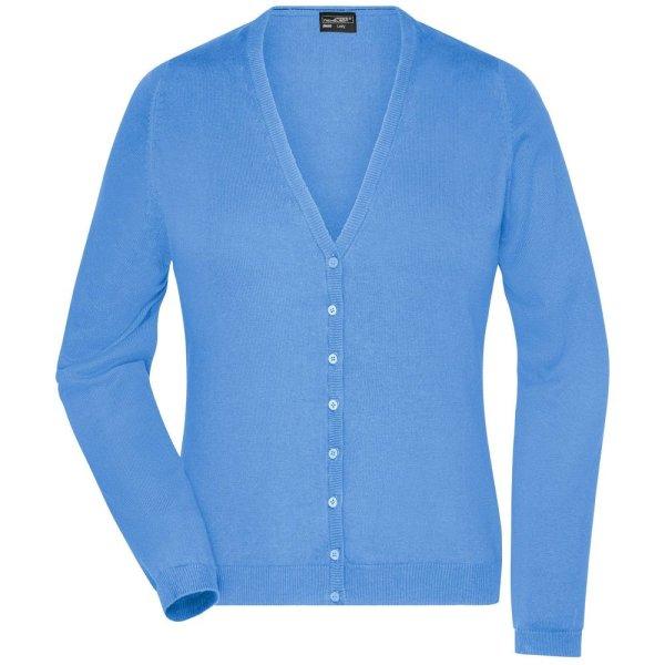 James & Nicholson (Daiber) Női pamut pulóver JN660 - Jégkék | 2XL