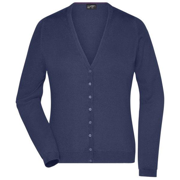 James & Nicholson (Daiber) Női pamut pulóver JN660 - Sötétkék | 2XL