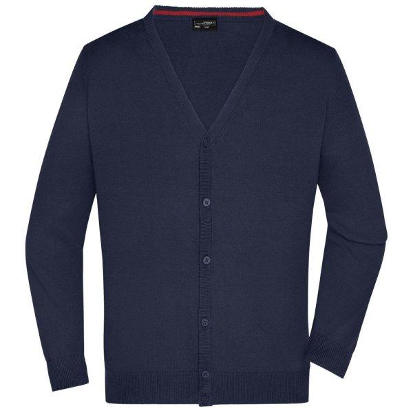 James & Nicholson (Daiber) Férfi pamut pulóver JN661 - Sötétkék | 3XL