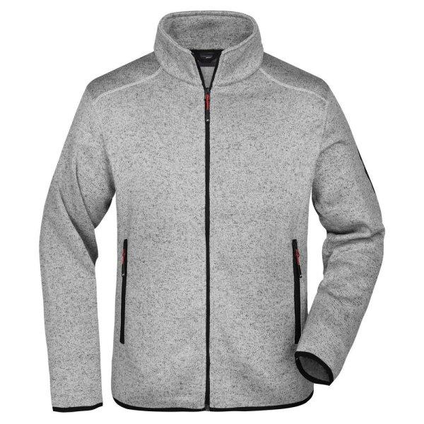 James & Nicholson (Daiber) Férfi felső kötött fleeceből JN762 -
Világosszürke melírozott / piros | 3XL