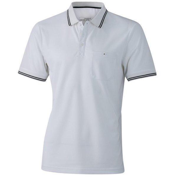 James & Nicholson (Daiber) Férfi sportos galléros póló JN702 - Fehér /
fekete | 3XL