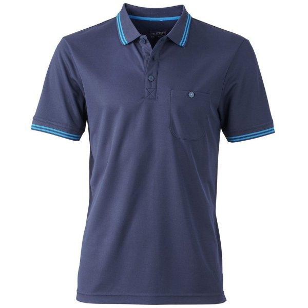 James & Nicholson (Daiber) Férfi sportos galléros póló JN702 - Sötétkék /
aqua | 3XL