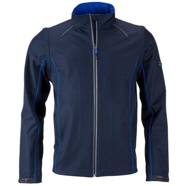 James & Nicholson (Daiber) Férfi softshell kabát 2v1 JN1122 - Sötétkék /
királykék | 2XL