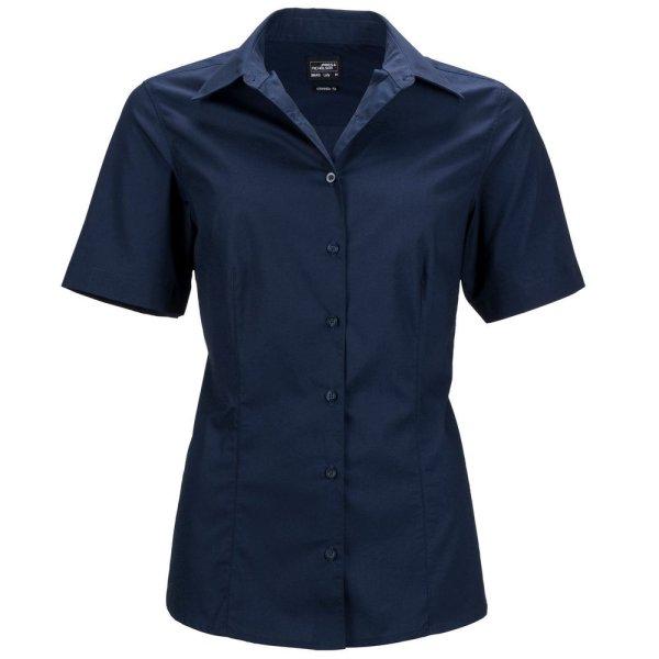 James & Nicholson (Daiber) Női rövidujjú ing JN643 - Sötétkék | 2XL