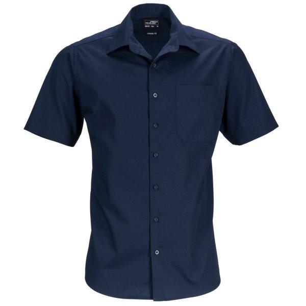 James & Nicholson (Daiber) Férfi rövid ujjú ing JN644 - Sötétkék | 3XL