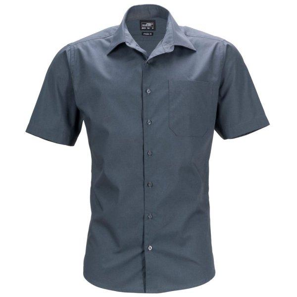 James & Nicholson (Daiber) Férfi rövid ujjú ing JN644 - Sötétszürke | 3XL