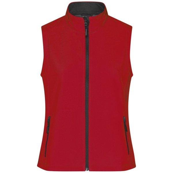 James & Nicholson (Daiber) Női softshell mellény JN1127 - Piros / fekete | 2XL