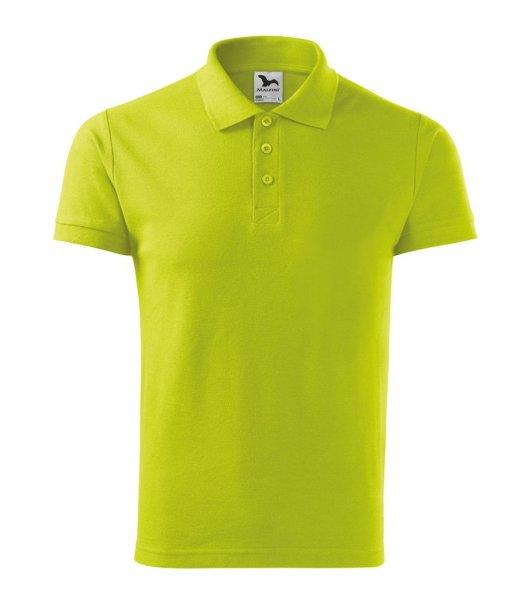 MALFINI Férfi galléros póló Cotton - Lime | 3XL