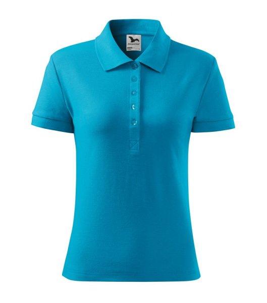 MALFINI Női galléros póló Cotton - Türkiz | 2XL