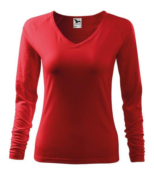 MALFINI Női hosszú újjú póló Elegance - Piros | 2XL