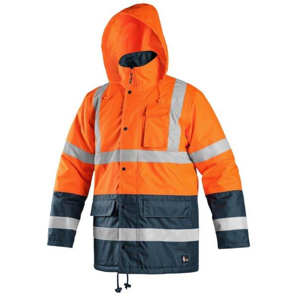 Canis (CXS) Téli fényvisszaverő kabát OXFORD - Narancssárga / kék | 2XL