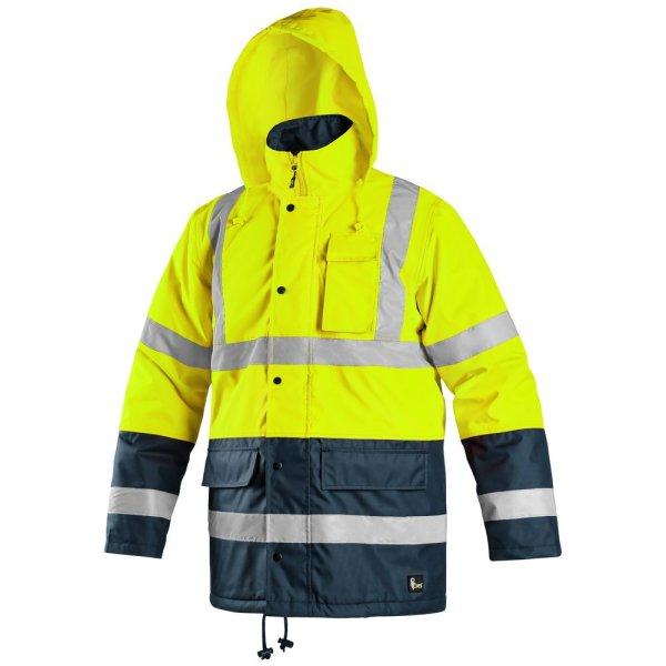 Canis (CXS) Téli fényvisszaverő kabát OXFORD - Sárga / kék | 2XL