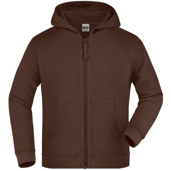James & Nicholson (Daiber) Gyerek cipzáros kapucnis felső JN059k - Barna | 2XL