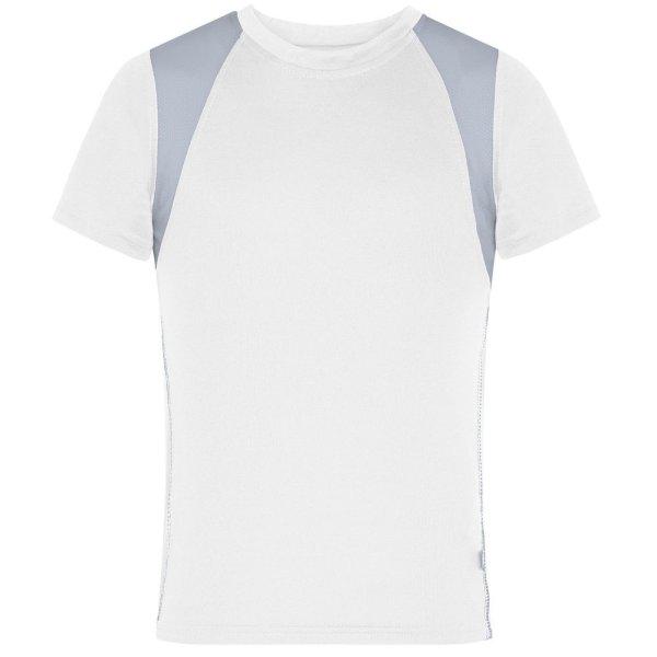 James & Nicholson (Daiber) Gyerek sportos rövid ujjú póló JN397k - Fehér /
ezüst | 2XL