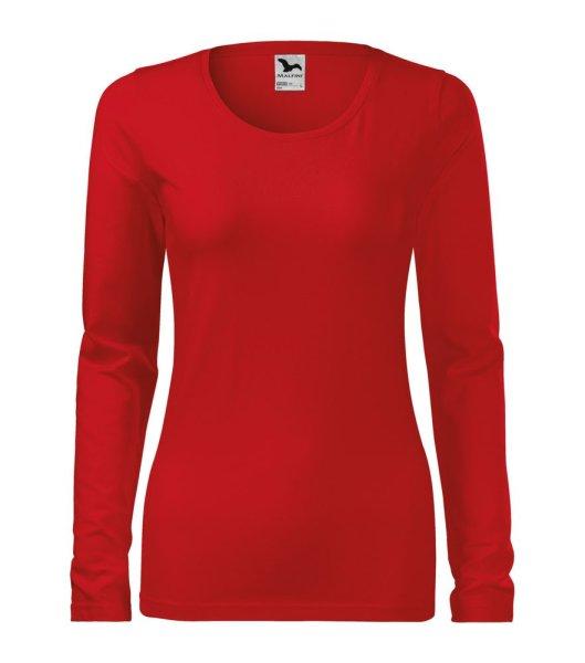 MALFINI Női hosszú újjő póló Slim - Piros | 2XL