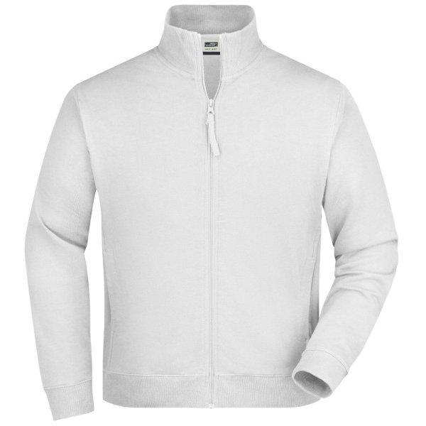 James & Nicholson (Daiber) Férfi kapucni nélküli cipzáros felső JN058 -
Fehér | 3XL