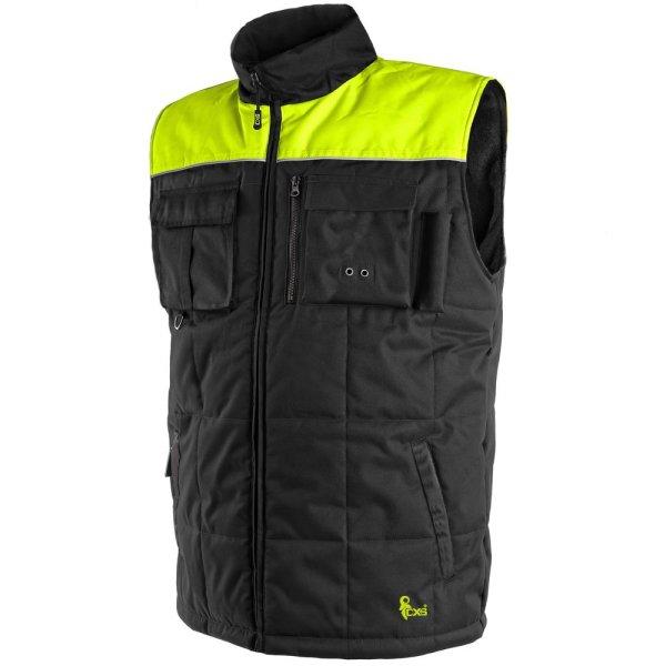 Canis (CXS) Téli munkavédelmi mellény SEATTLE NEW - Fekete / sárga | 3XL