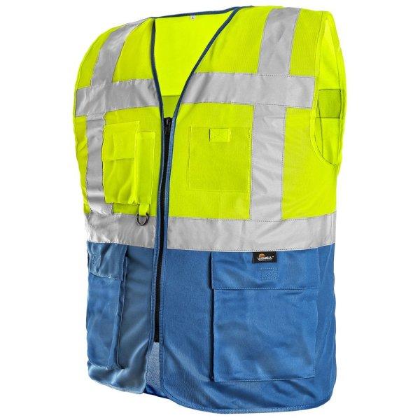 Canis (CXS) Biztonsági mellény BOLTON - Sárga / kék | 2XL