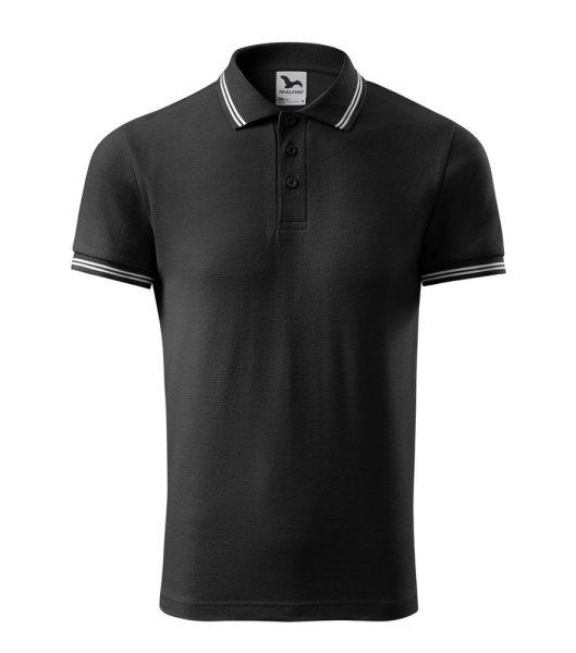 MALFINI Férfi galléros póló Urban - Fekete | 3XL