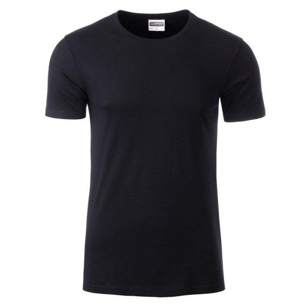 James & Nicholson (Daiber) Klasszikus férfi biopamut póló 8008 - Fekete | 2XL