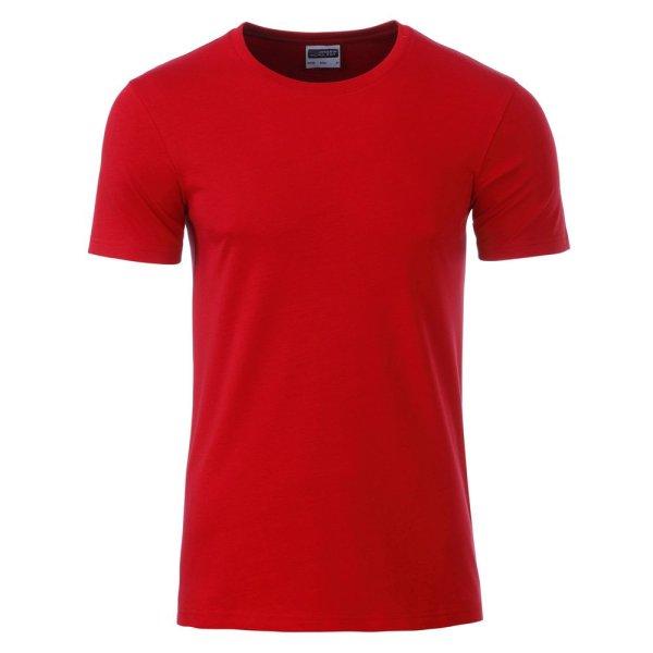 James & Nicholson (Daiber) Klasszikus férfi biopamut póló 8008 - Piros | 3XL
