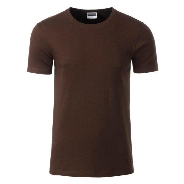 James & Nicholson (Daiber) Klasszikus férfi biopamut póló 8008 - Barna | 3XL