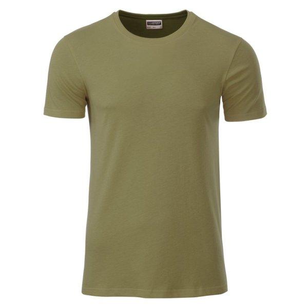 James & Nicholson (Daiber) Klasszikus férfi biopamut póló 8008 - Khaki | 2XL