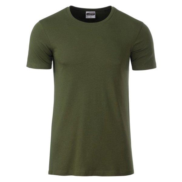 James & Nicholson (Daiber) Klasszikus férfi biopamut póló 8008 - Olív | 2XL