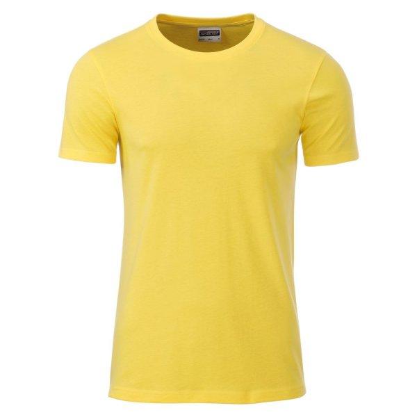 James & Nicholson (Daiber) Klasszikus férfi biopamut póló 8008 - Sárga | 2XL