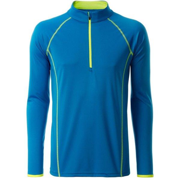James & Nicholson (Daiber) Férfi funkcionális hosszú ujjú felső JN498 -
Élénk kék / élénk sárga | 2XL