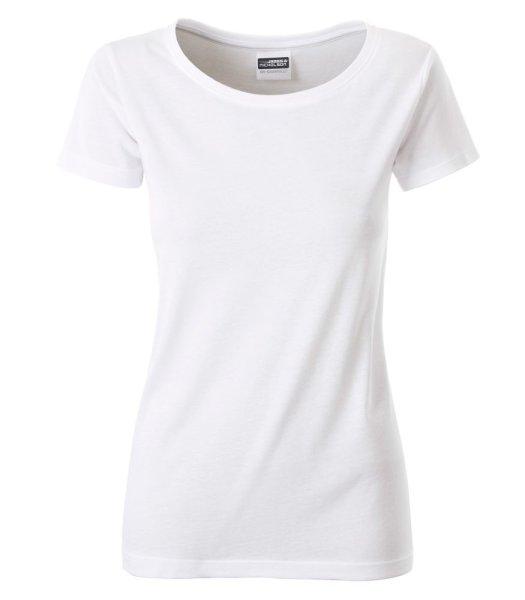 James & Nicholson (Daiber) Klasszikus női biopamut póló 8007 - Fehér | 2XL