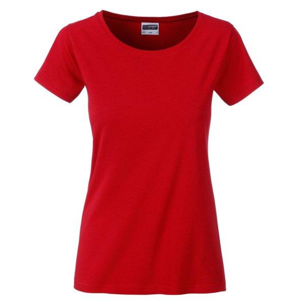 James & Nicholson (Daiber) Klasszikus női biopamut póló 8007 - Piros | 2XL
