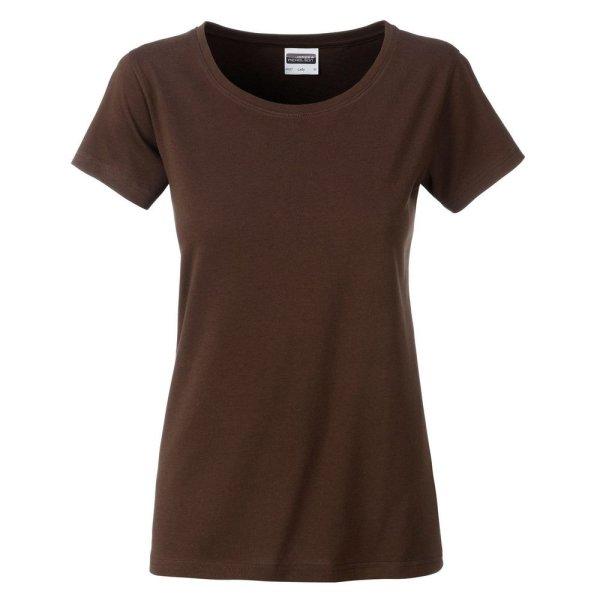 James & Nicholson (Daiber) Klasszikus női biopamut póló 8007 - Barna | 2XL