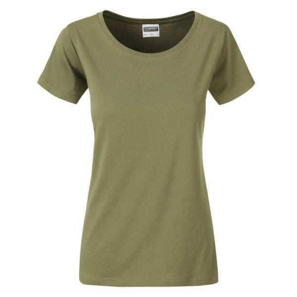 James & Nicholson (Daiber) Klasszikus női biopamut póló 8007 - Khaki | 2XL