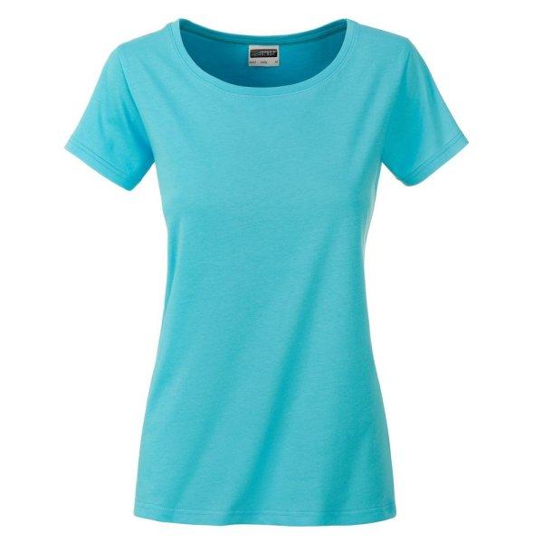 James & Nicholson (Daiber) Klasszikus női biopamut póló 8007 - Pacific | 2XL